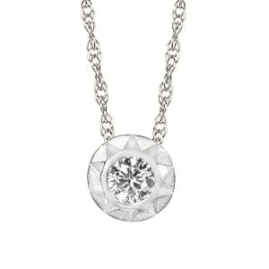 Lab Grown Diamond Bezel Necklace