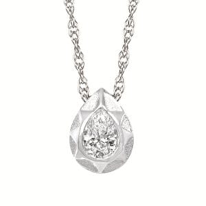 Lab Grown Pear Diamond Necklace