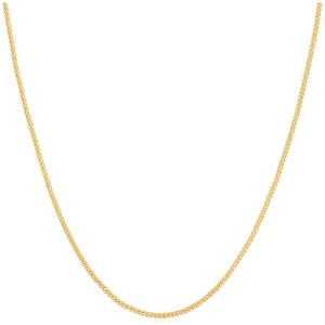 Gold Slim Curb Link Chain Necklace