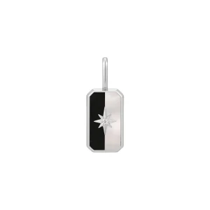 Silver Star Tag Necklace Charm