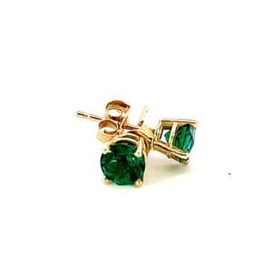 Created Emerald Earrings
