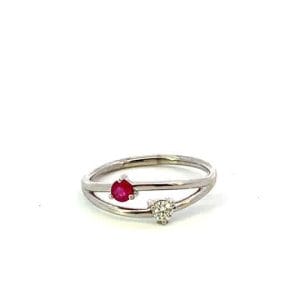 Ruby and Diamond Fashion Ring