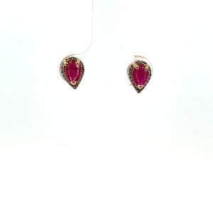 Pear Halo Stud Earrings