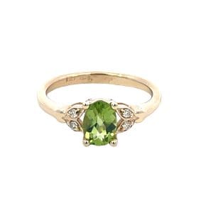 Peridot and Diamond Ring