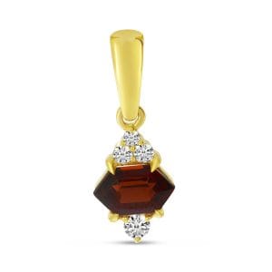 Hexagon Garnet Necklace