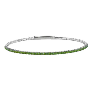 Synthetic Emerald Flex Bracelet