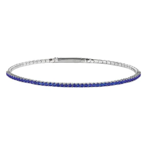 Synthetic Sapphire Flex Bracelet