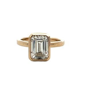 Lab Grown 3ct Emerald Cut Diamond Engagement Ring