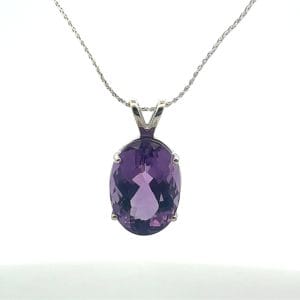 Oval Amethyst Necklace