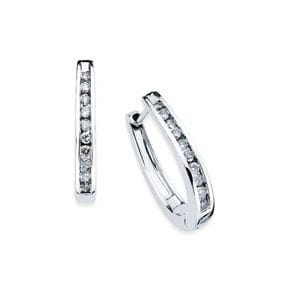 Diamond Hoop Earrings