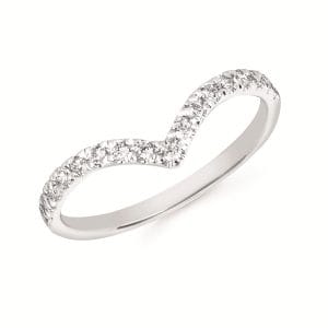 Chevron Diamond Wedding Ring