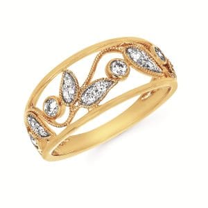 Nature Inspired Diamond Fashion Ring