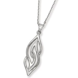 Silver Interlocking Flame Design