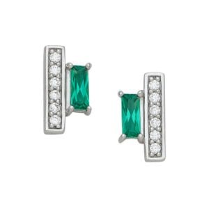 CZ Bar Earrings