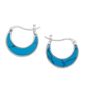 Crescent Moon Turquoise Earrings