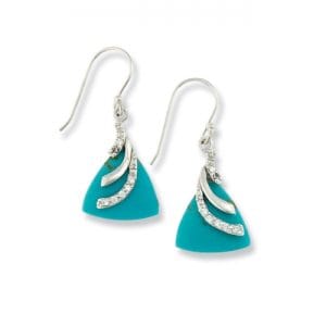 Triangle Turquoise Earrings