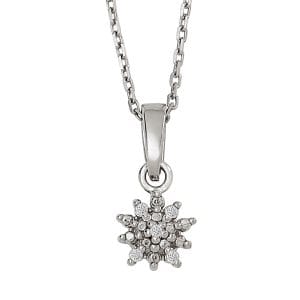 Glittering Snowflake Necklace