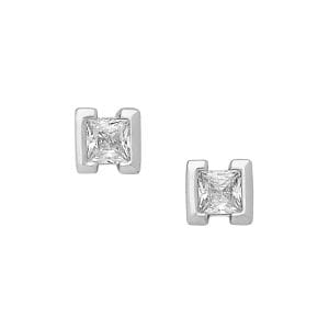 Princess Solitaire CZ Earrings