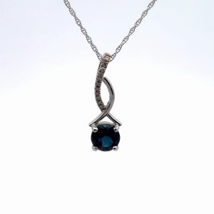 London Blue Topaz and Diamond Necklace