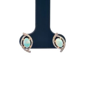 Elegant Opal Stud Earrings