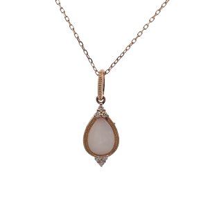 Miligrain Detail Opal Pendant
