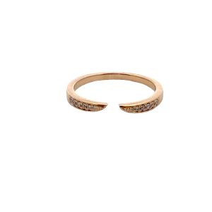 Open Diamond Line Ring