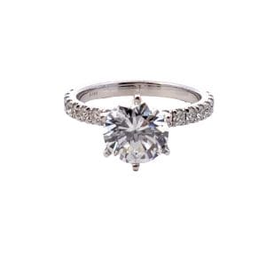 Diamond Shank Engagement Ring Mounting
