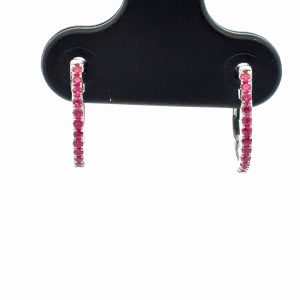 Ruby Hoop Earrings