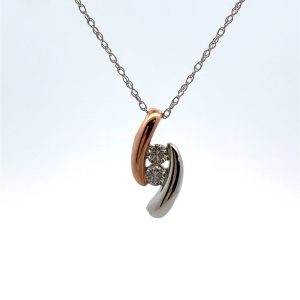 Two-Stone Diamond Bypass Pendant