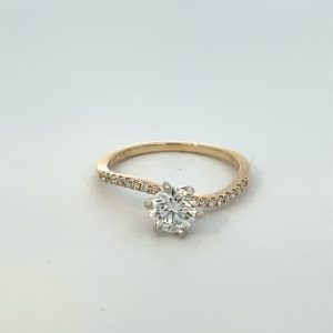 Waves of Love Engagement Ring