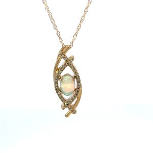 Elegant Opal Pendant Necklace