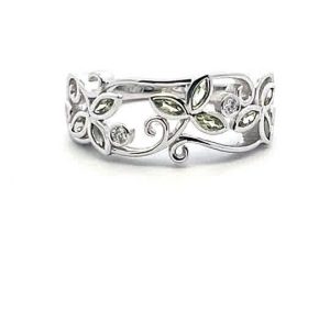 Floral Peridot Ring