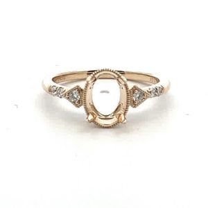 Engagement Ring Mounting For Oval