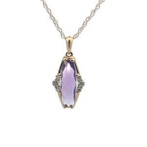 Fancy Cut Amethyst Necklace