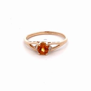 Citrine Split Shank Ring