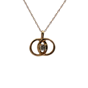 Two Interlocking Rings Necklace