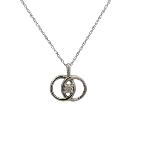Two Interlocking Rings Necklace