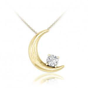 Love you to the Moon and Back Diamond Pendant