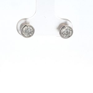 Bezel Set Stud Diamond Earrings