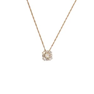 Petite Cluster Diamond Necklace