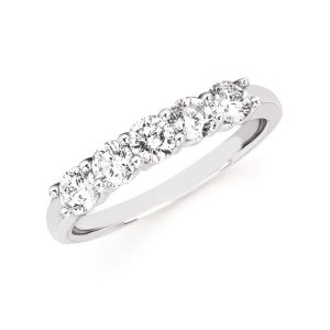 5 Stone Diamond Anniversary Ring