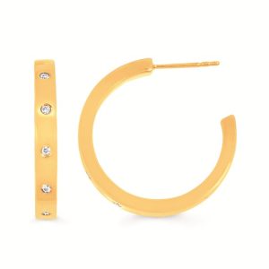 Diamond Hoop Earrings