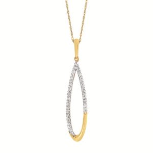 Elongated Diamond Necklace