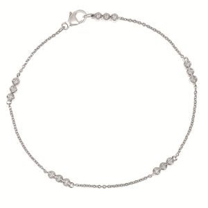 Sterling Silver and Diamond Bracelet