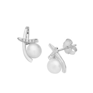 Silver Freshwater Pearl Earrings
