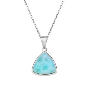 Silver Larimar Pendant