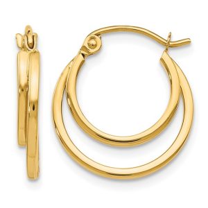 Gold Double Hoop Earrings