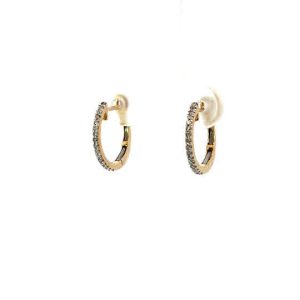 Diamond Gold Hoop Earrings