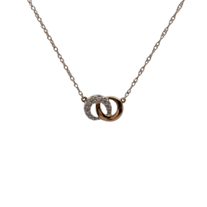 Two Interlocking Rings Necklace