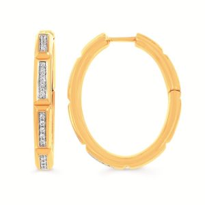 Diamond Hoop Earrings